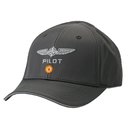 Pilot Cap Schwarz Mikrofaser