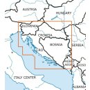 Kroatien und Bosnien & Herzegowina VFR Karte Rogers Data