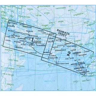 IFR-Streckenkarte Middle East - Oberer Luftraum - ME(HI) 1/2