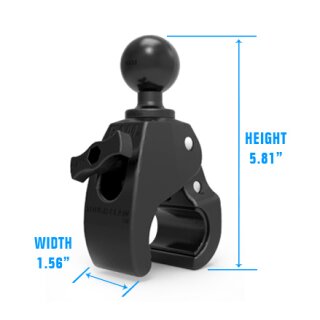 RAM Medium Tough-Claw? with 1.5 Diameter Rubber Ball