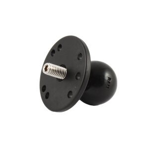 RAM 2.5 Round Base AMPs Hole Pattern, 1.5 Ball & 3/8-16 Threaded Male Post for Cameras