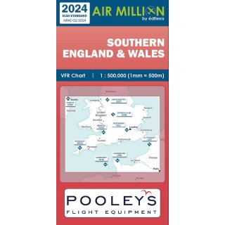 Südengland und Wales Air Million ZOOM Karte VFR