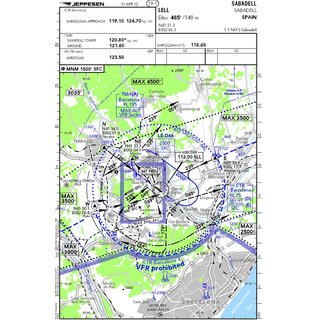 VFR Approach Chart single Airport