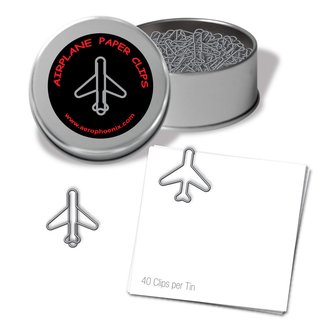 Jet Airplane Paper Clips