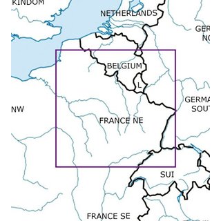 Frankreich Nord-Ost VFR Karte Rogers Data
