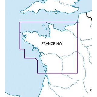 Frankreich Nord-West VFR Karte Rogers Data