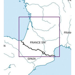 Frankreich Süd-West VFR Karte Rogers Data