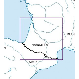 Frankreich Sd-West VFR Karte Rogers Data