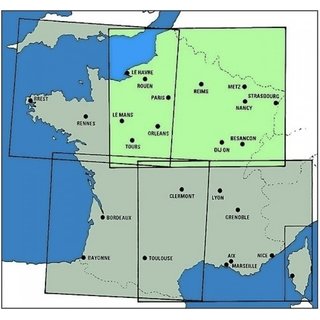 Frankreich Nord-Ost ICAO Karte VFR