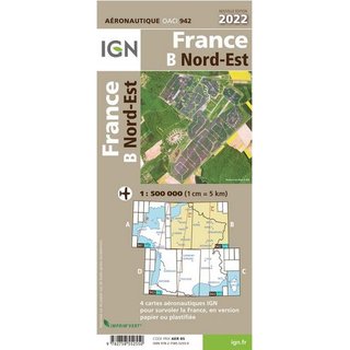 Frankreich Nord-Ost ICAO Karte VFR