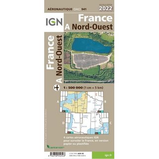 Frankreich Nord-West ICAO Karte VFR