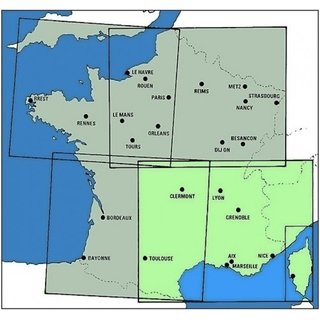 Frankreich Sd-Ost ICAO Karte VFR