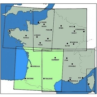 Frankreich Sd-West ICAO Karte VFR