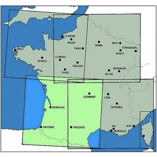 Frankreich Süd-West ICAO Karte VFR