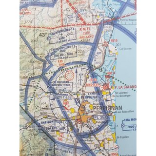 Frankreich Sd-West ICAO Karte VFR