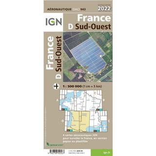 Frankreich Sd-West ICAO Karte VFR