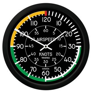 Wanduhr Airspeed Indicator rund 25cm