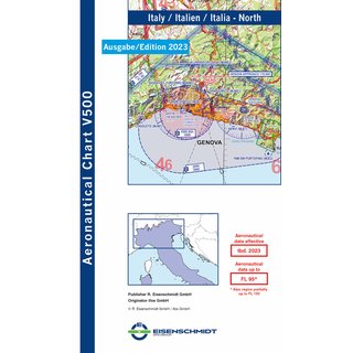 Italien Nord Visual 500 Karte VFR