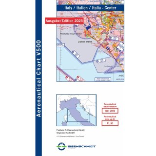 Italy Center Visual 500 Chart VFR