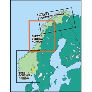 Norway ICAO Chart - Sheet Central, Paper, folded