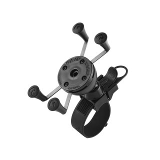 RAM Mount EZ-Strap Lenkerbasis mit Universal X-Grip Halter fr Smartphones