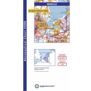 Belgien Visual 500 Karte VFR