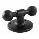 RAM Mount Basisplatte rund mit zwei B-Kugeln (1Zoll)