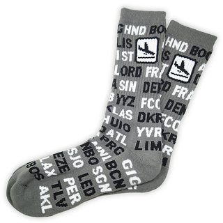 Premium Crew Socken mit Internationalen Flughafen Codes