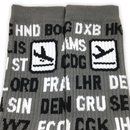 Premium Crew Socks with international Airport Codes