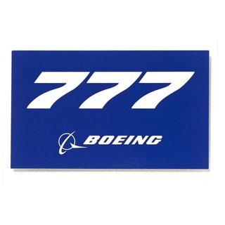 Boeing 777 Blue Sticker