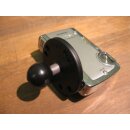RAM 2.5" Round Base (AMPs Hole Pattern), 1" Ball & 1/4"-20 Threaded Male Post for Cameras