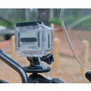 RAM 2.5" Round Base (AMPs Hole Pattern), 1" Ball & 1/4"-20 Threaded Male Post for Cameras