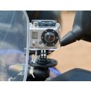 RAM 2.5" Round Base (AMPs Hole Pattern), 1" Ball & 1/4"-20 Threaded Male Post for Cameras