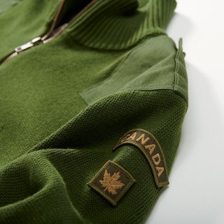 Canada Field Patch Cardigin Olive