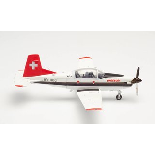 HERPA Swissair  Pilatus PC-7 Turbo Trainer HB-HOQ