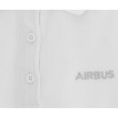 Airbus mens white organic cotton polo shirt