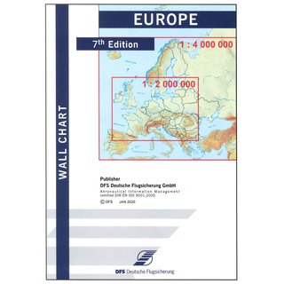 Europe Wall Chart, 7th Edition plano