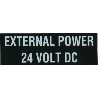 External Power 24 Volt Plakette, Aufkleber