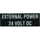 External Power 24 Volt Placard, Sticker