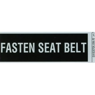 Fasten Seat Belt Plakette, Aufkleber