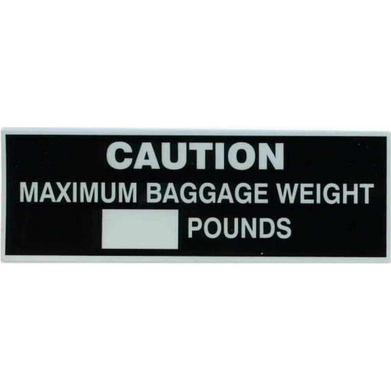 Maximum Baggage Weight Plakette, Aufkleber, 6.87 CHF