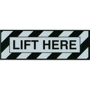 Lift Here Placard, Sticker