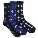 Premium Crew Socks, Twin-Jet Set of 3 Pairs