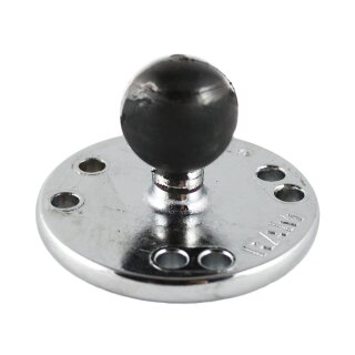 RAM Chrome 2.5" Round Base with the AMPs Hole Pattern & 1" Ball