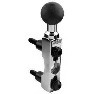 RAM Mount Motorrad Kombi-Basis verchromt - Lenker / Bremse oder Kupplung, 1 Zoll Kugel