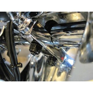 RAM Mount Motorrad Kombi-Basis verchromt - Lenker / Bremse oder Kupplung, 1 Zoll Kugel