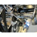 RAM Mount Motorrad Kombi-Basis verchromt - Lenker / Bremse oder Kupplung, 1 Zoll Kugel
