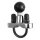 Ram Mount Klemmschelle, Durchmesser bis 31.75mm, B-Kugel (1 Zoll) mit Gummiabdeckung, verchromt