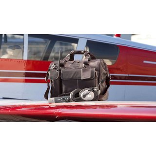 Lightspeed Gann - Pilotenledertasche, dunkelbraun