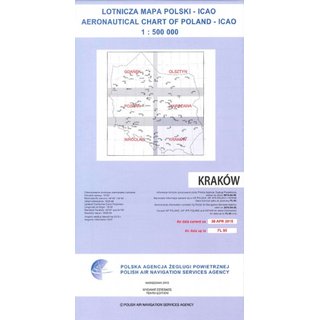 Polen Krakow ICAO Karte VFR